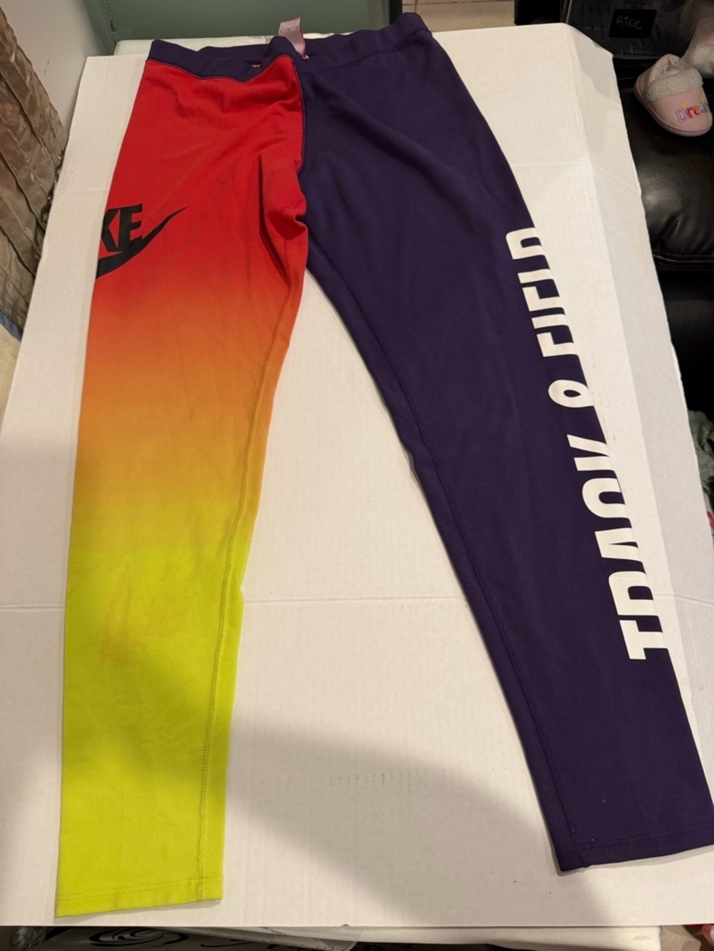 Nike Girls Two-Tone Gradient & Purple Training Leggings